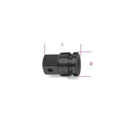 Adaptador de impacto com quadrado fêmea de 1” e diâmetro macho de 1,1/2” 54 MM