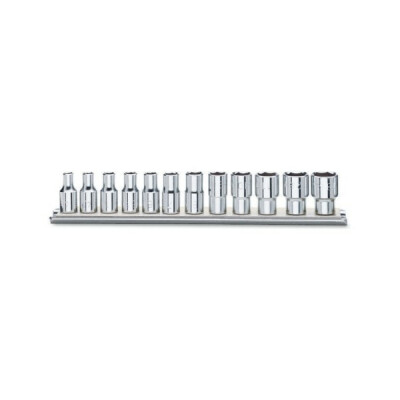 Conjunto de 12 soquetes de mão soquete hexagonal tipo longo