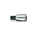 Soquete macho hexagonal com quadrado fêmea de 1/4&quot; cromado - ponta polida de 1/8&quot;