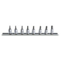 Conjunto de 8 soquetes para parafusos de soquete Torx com suporte