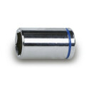 Soquete colorido com quadrado fêmea de 1/4&quot;, soquete hexagonal, cromado 4 MM Azul Claro