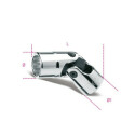 Chave de soquete articulada boca poligonal 12 MM diâmetro 17 MM