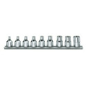 Conjunto de 9 soquetes longos para parafusos com perfil Torx® no suporte