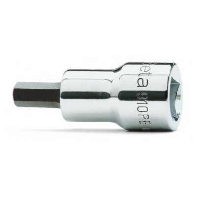Soquete macho hexagonal com quadrado fêmea de 3/8", cromado - pontas polidas de 3/8"