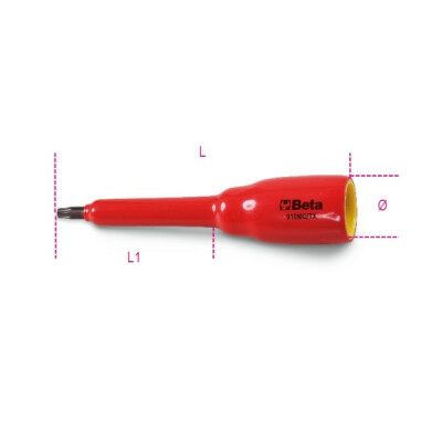 Chave de caixa macho para parafusos com pegada Torx® com quadrado fêmea 3/8" 40 MM
