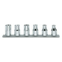 Conjunto de 6 chaves de caixa para parafusos com perfil Torx® no suporte