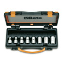 Conjunto de 8 chaves de caixa para parafusos com perfil Torx® em caixa