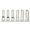 Conjunto de 6 soquetes longos para parafusos com perfil Torx® no suporte