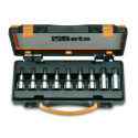 Conjunto de 9 soquetes macho para parafusos de cabeça Torx® em uma caixa