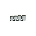 Conjunto de soquete multicanal com quadrado fêmea de 1/2&quot;, soquete sextavado, cromado