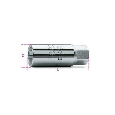 Chave de caixa quadrada fêmea de 3/8", para velas de ignição de 16 MM 5/8"