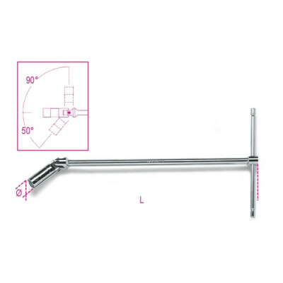 Chave T com soquete comum para velas de ignição tipo normal 20,8MM 13/16 "