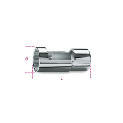 Chave de soquete com quadrado fêmea de 1/2” para injetores de motor diesel 27 MM