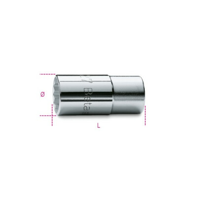 Chave de soquete com quadrado fêmea de 1/2” para injetores de motor diesel 27 MM