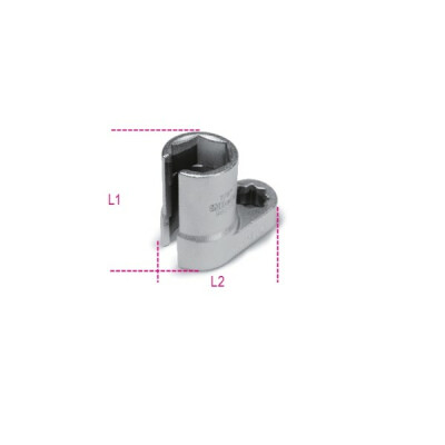 ?Soquete hexagonal aberto, 22 MM, compacto, comprimento 50 MM, para sensores de oxigênio