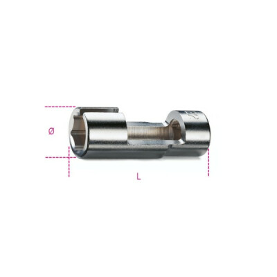 Chave de soquete para sonda lambda com fêmea quadrada 1/2” 85 MM
