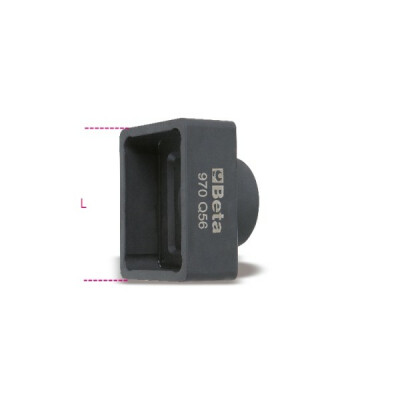 Soquete de impacto para porcas retangulares 56 MM