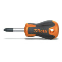 Chave de fenda para parafusos de cabeça cruzada Phillips®, tipo muito curto, cromado, pontas pretas 2x6x30 MM