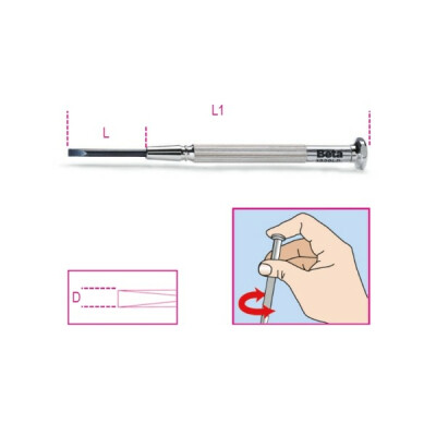 Micro parafusadeira para parafusos sem cabeça com fenda 1 MM
