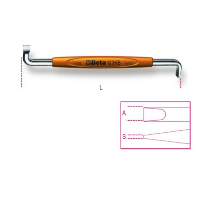 Chave de fenda angular para parafusos de cabeça ranhurada 1,2 x 8 MM