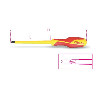 Chave de fenda para parafusos de cabeça cruzada Phillips® 1x4,5x80 MM