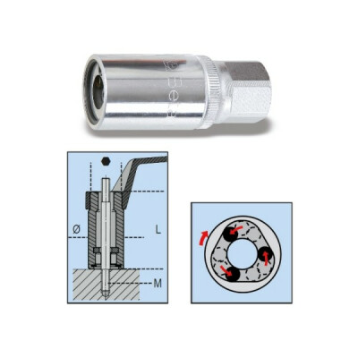 Extrator de rolos para pinos com quadrado fêmea 1/2" 14 MM