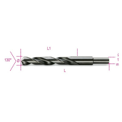 Broca de aço HSS série curta completamente polida com haste reduzida (diâmetro 13 mm) diâmetro 17 MM