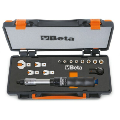 Conjunto de 1 barra de torque, 1 catraca reversível, 8 chaves de soquete sextavadas e 4 chaves de boca BETA 18006710001