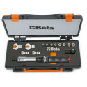 Conjunto de 1 barra de torque, 1 catraca reversível, 8 chaves de soquete sextavadas e 4 chaves de boca BETA 18006710002