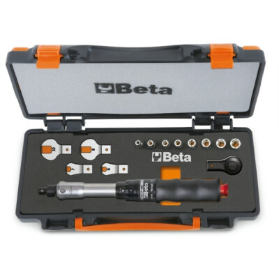 Conjunto de 1 barra de torque, 1 catraca reversível, 8 chaves de soquete sextavadas e 4 chaves de boca BETA 18006710002