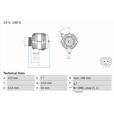 Alternador BOSCH 0 986 083 820