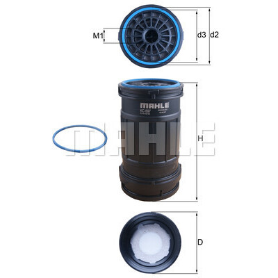 Filtro de combustível MAHLE ORIGINAL KC 697D