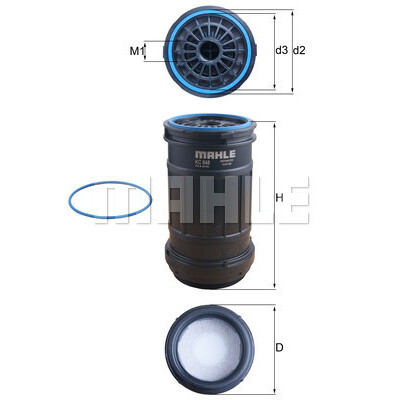 Filtro de combustível MAHLE ORIGINAL KC 648D