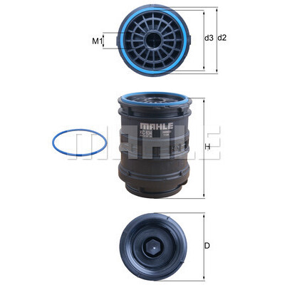 Filtro de combustível MAHLE ORIGINAL KC 634D