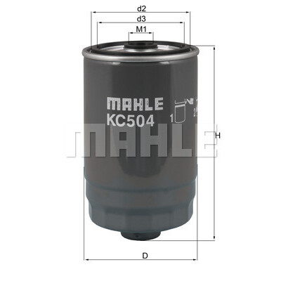 Filtro de combustível MAHLE ORIGINAL KC 504