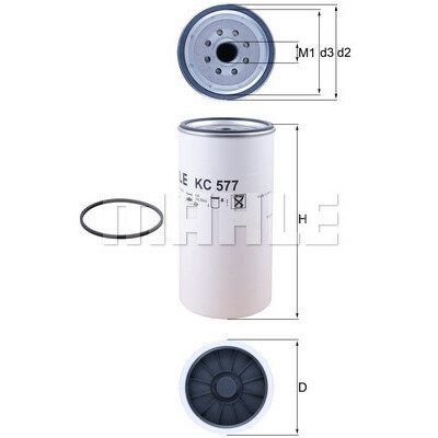 Filtro de combustível MAHLE ORIGINAL KC 577D