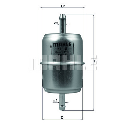 Filtro de combustível MAHLE ORIGINAL KL 18