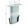 Filtro de ar MAHLE ORIGINAL LX 1009/6