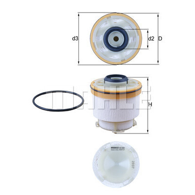 Filtro de combustível MAHLE ORIGINAL KX 586D