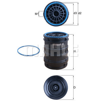 Filtro de combustível MAHLE ORIGINAL KC 633D