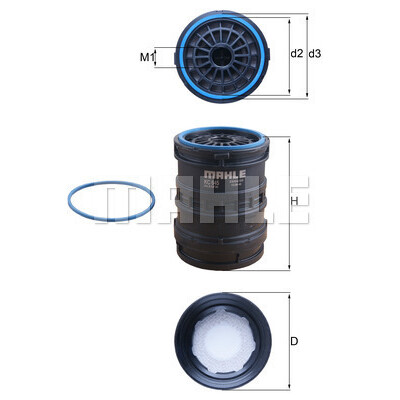 Filtro de combustível MAHLE ORIGINAL KC 645D
