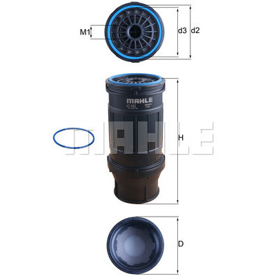 Filtro de combustível MAHLE ORIGINAL KC 652D