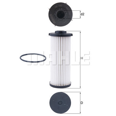 Filtro hidráulico, transmissão automática MAHLE ORIGINAL HX 190D