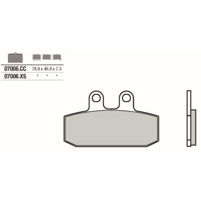 Conjunto de pastilhas de freio BREMBO 07006XSBRE