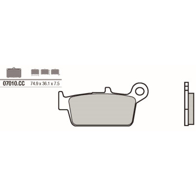 Conjunto de pastilhas de freio BREMBO 07010BRE