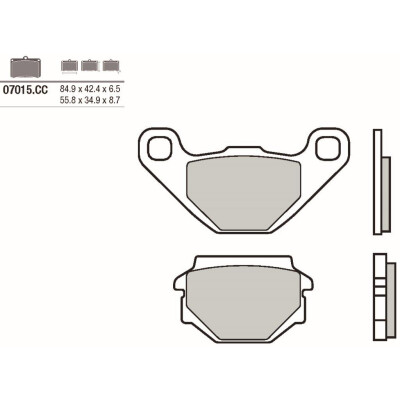 Jogo de pastilhas de freio BREMBO 07015BRE