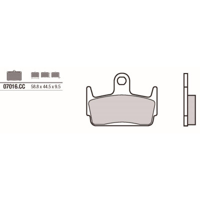 Conjunto de pastilhas de freio BREMBO 07016BRE