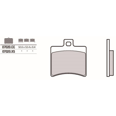 Conjunto de pastilhas de freio BREMBO 07020BRE