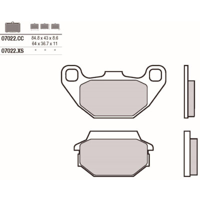 Jogo de pastilhas de freio BREMBO 07022XSBRE