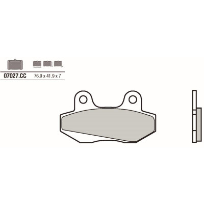 Conjunto de pastilhas de freio BREMBO 07027BRE